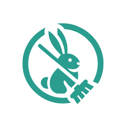 Rabbit with Mop Logo #2A9D8F