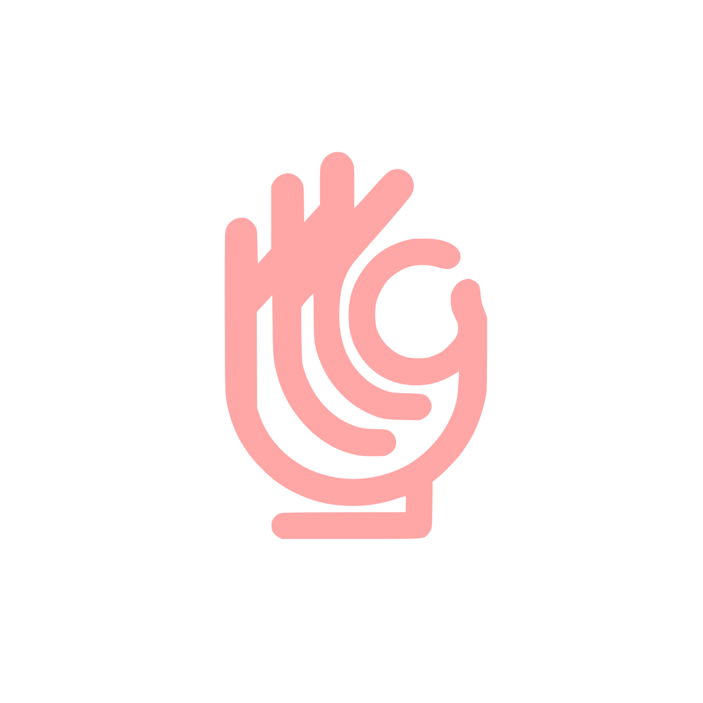 Glove Hand Logo #ffa6a6