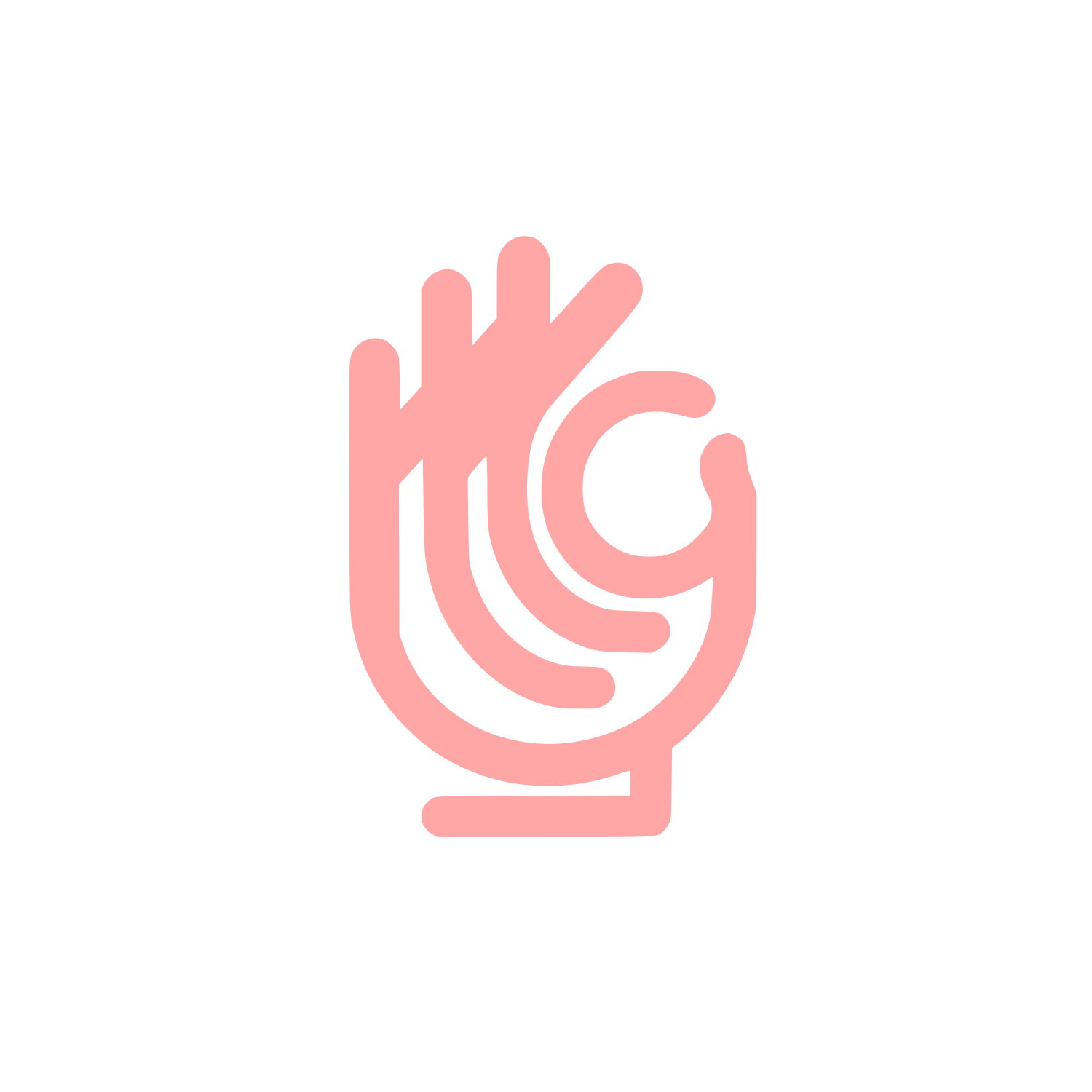 Glove Hand Logo #ffa6a6