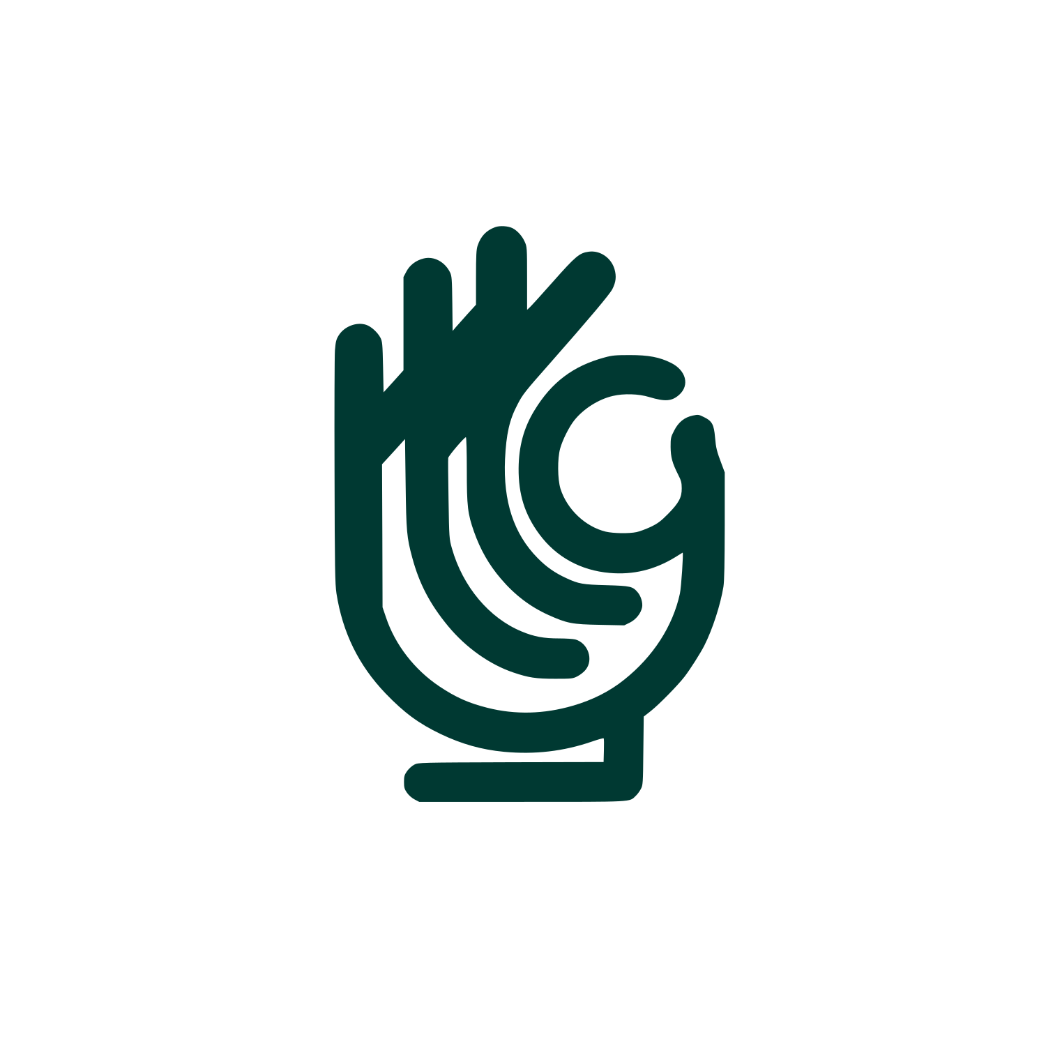 Glove Hand Logo #003932