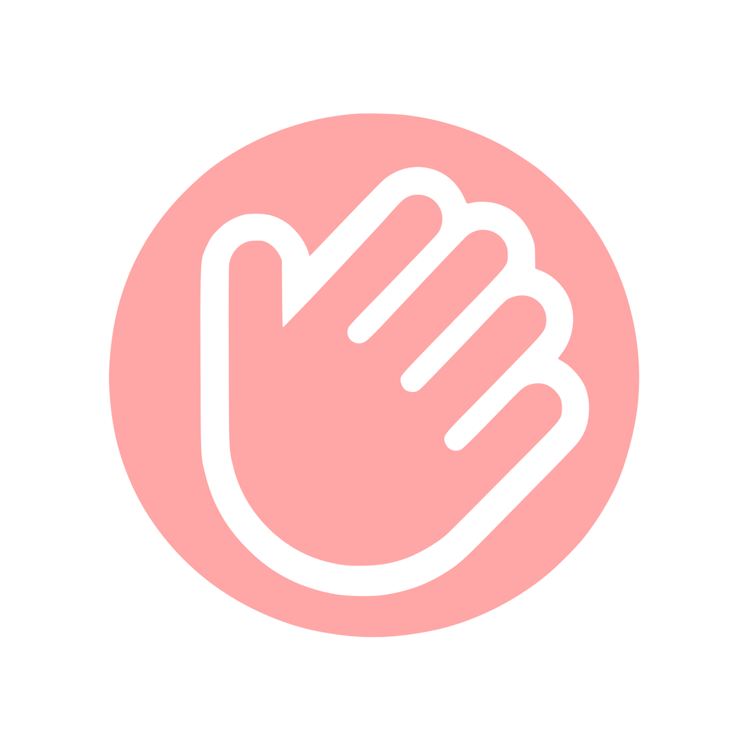 Hand Gesture Logo #ffa6a6