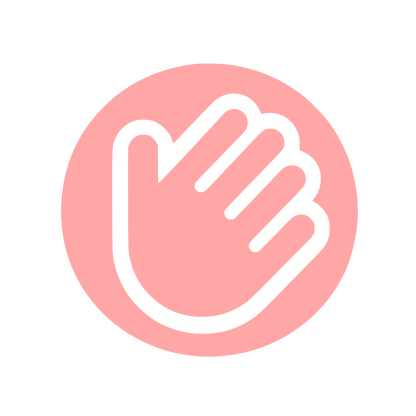 Hand Gesture Logo #ffa6a6