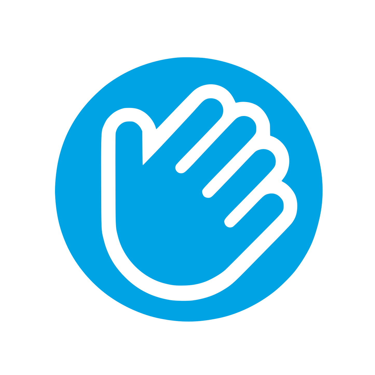 Hand Gesture Logo #00a3e4