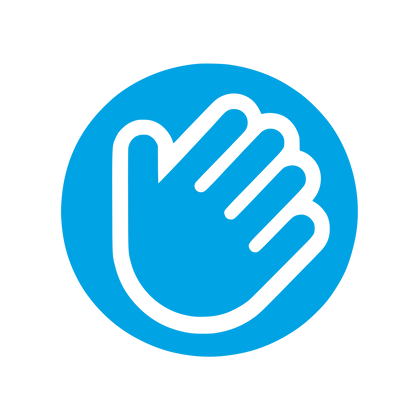 Hand Gesture Logo #00a3e4