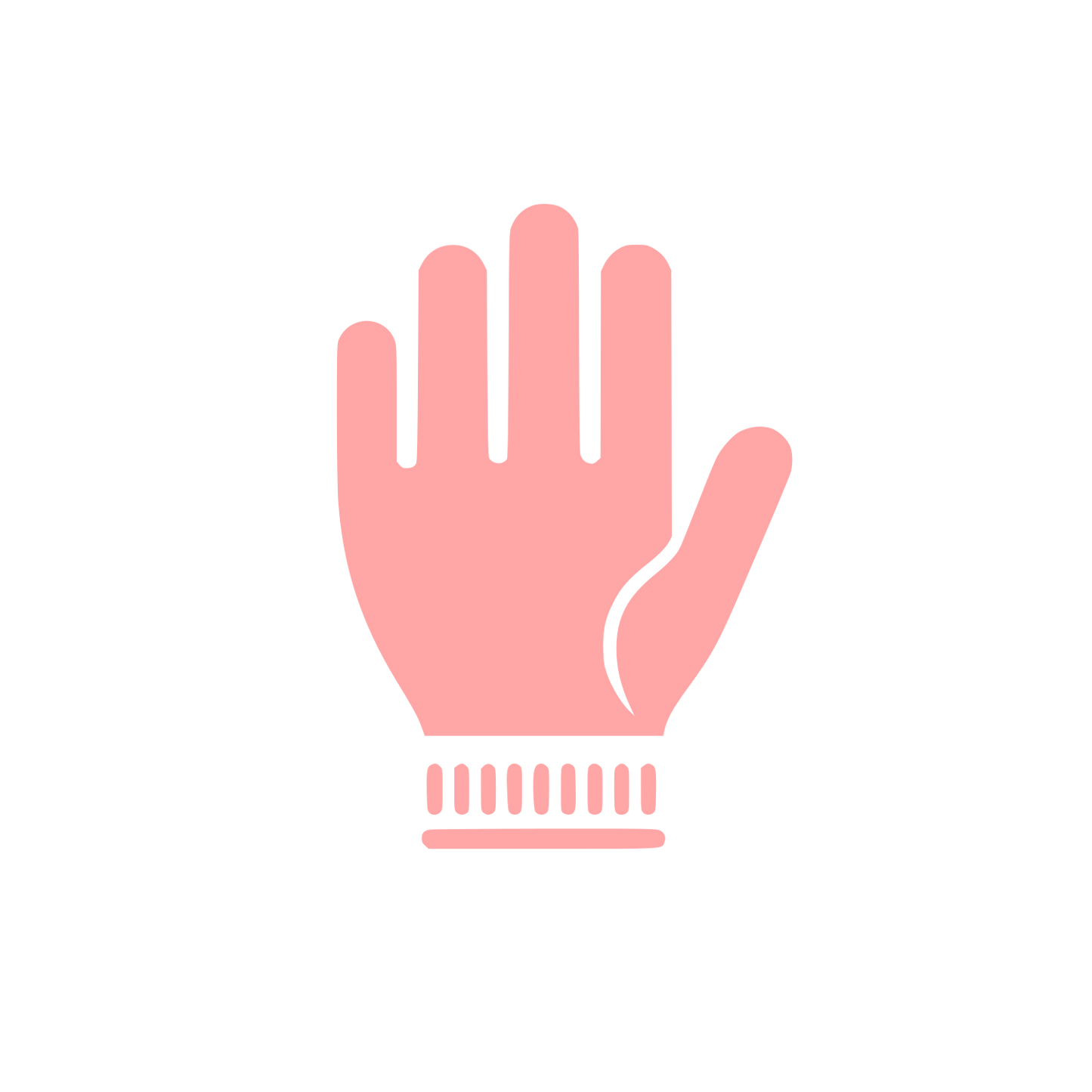 Glove Silhouette Logo #ffa6a6