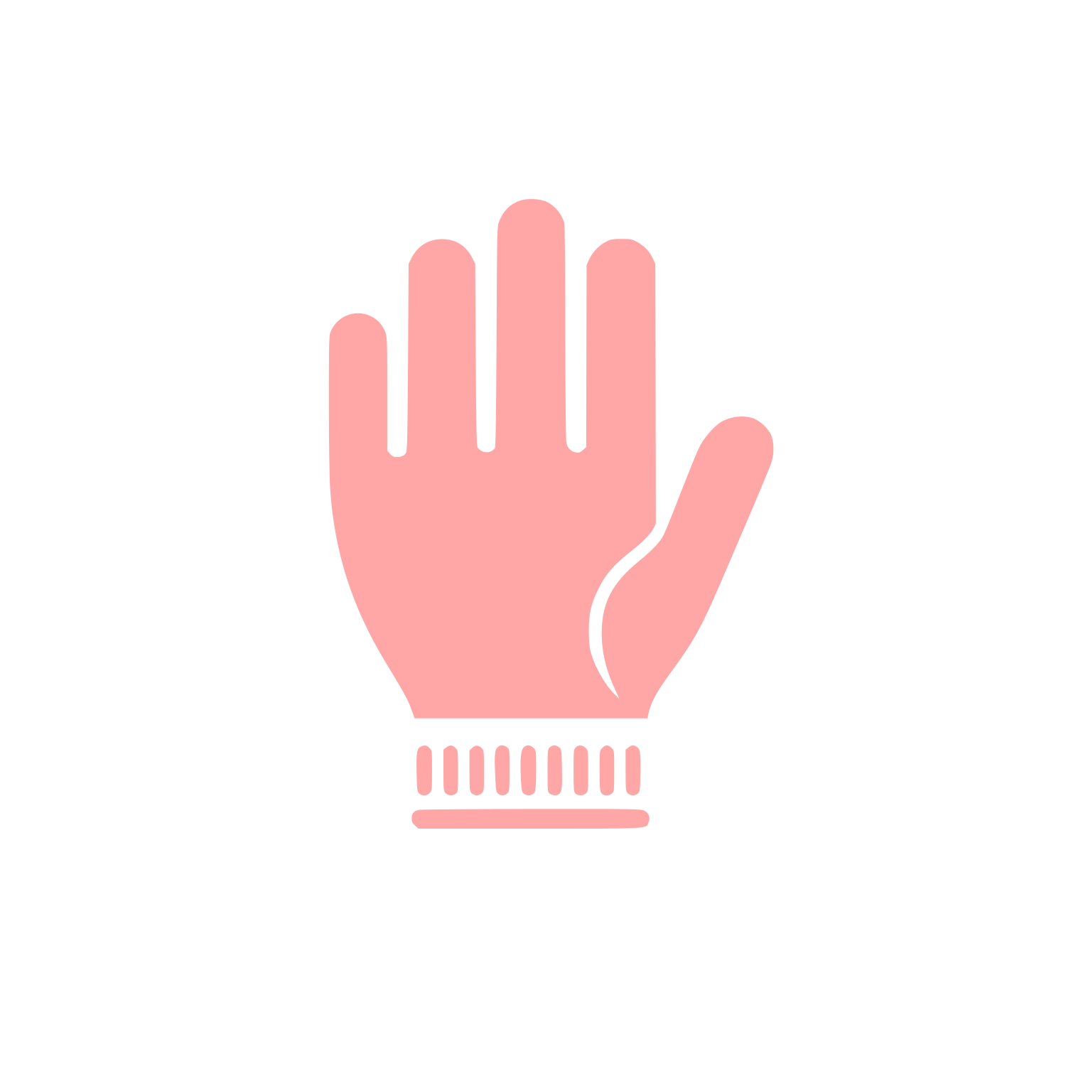 Glove Silhouette Logo #ffa6a6