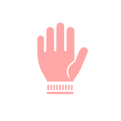 Glove Silhouette Logo #ffa6a6