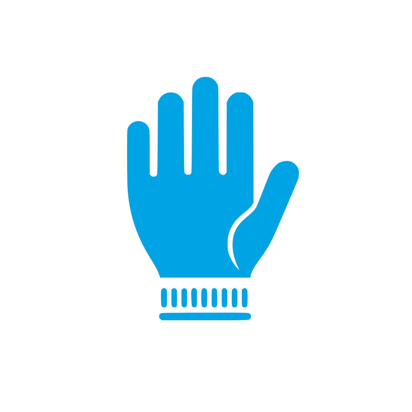 Glove Silhouette Logo #00a3e4