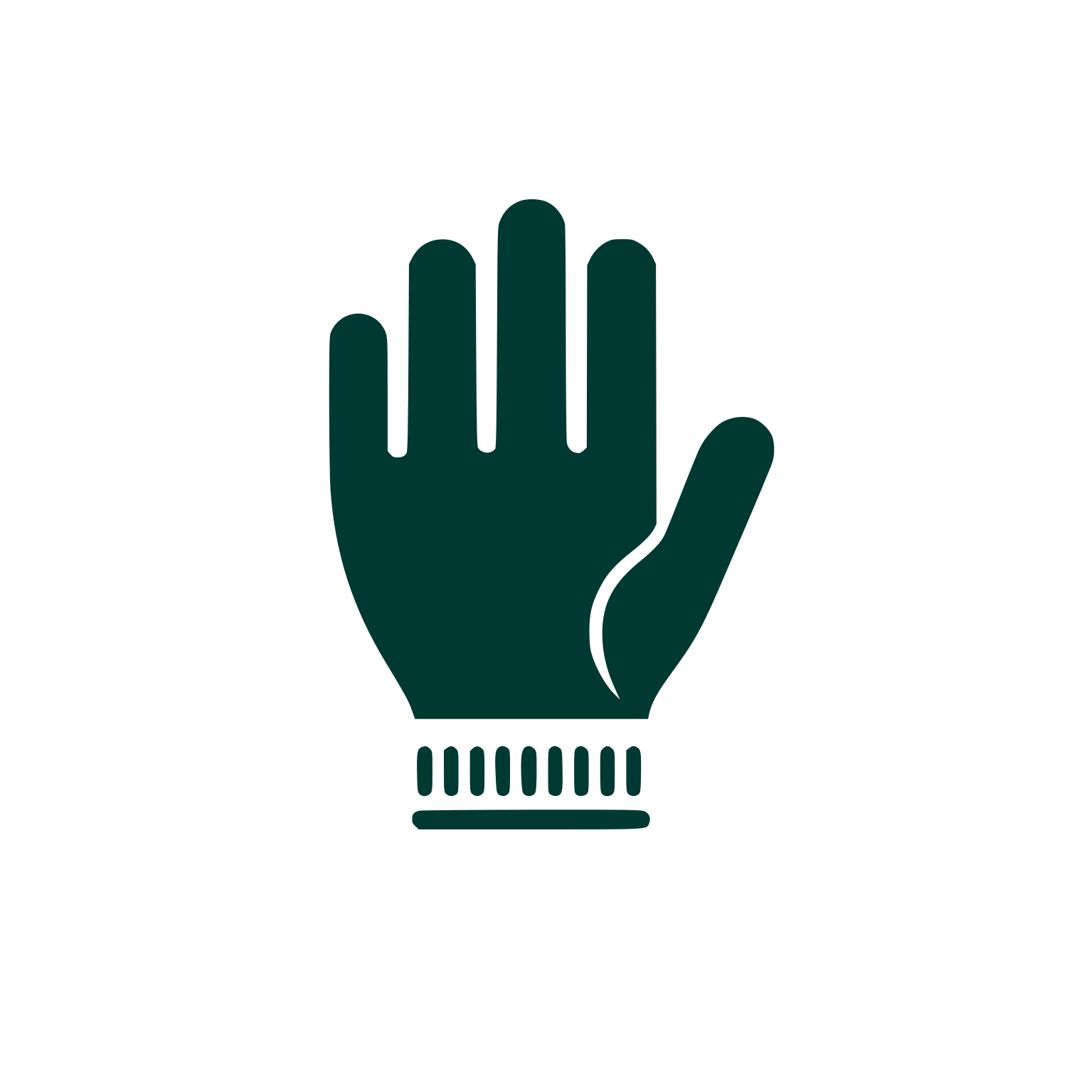 Glove Silhouette Logo #003932