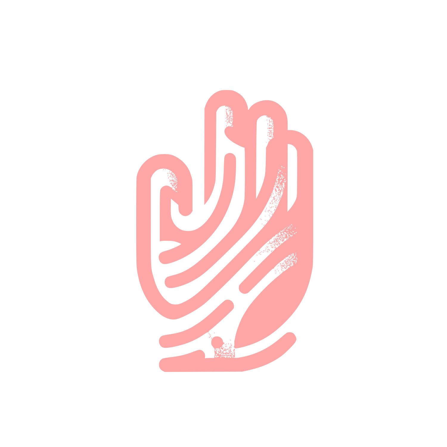 Glove Handprint Logo #ffa6a6