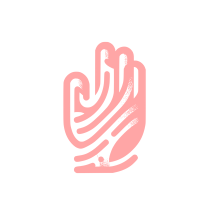 Glove Handprint Logo #ffa6a6