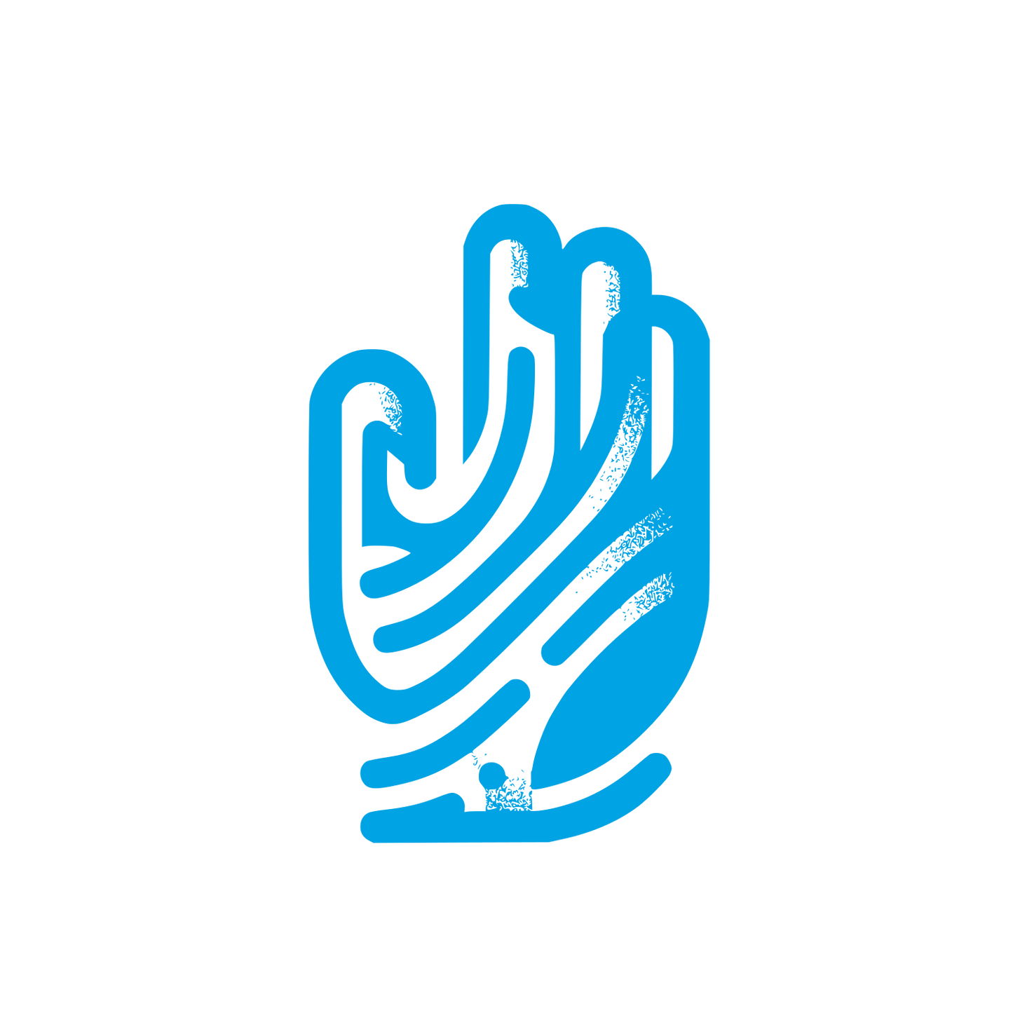 Glove Handprint Logo #00a3e4