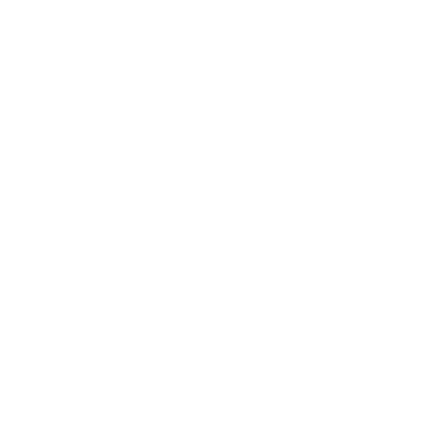 Glove Handprint Logo #ffffff