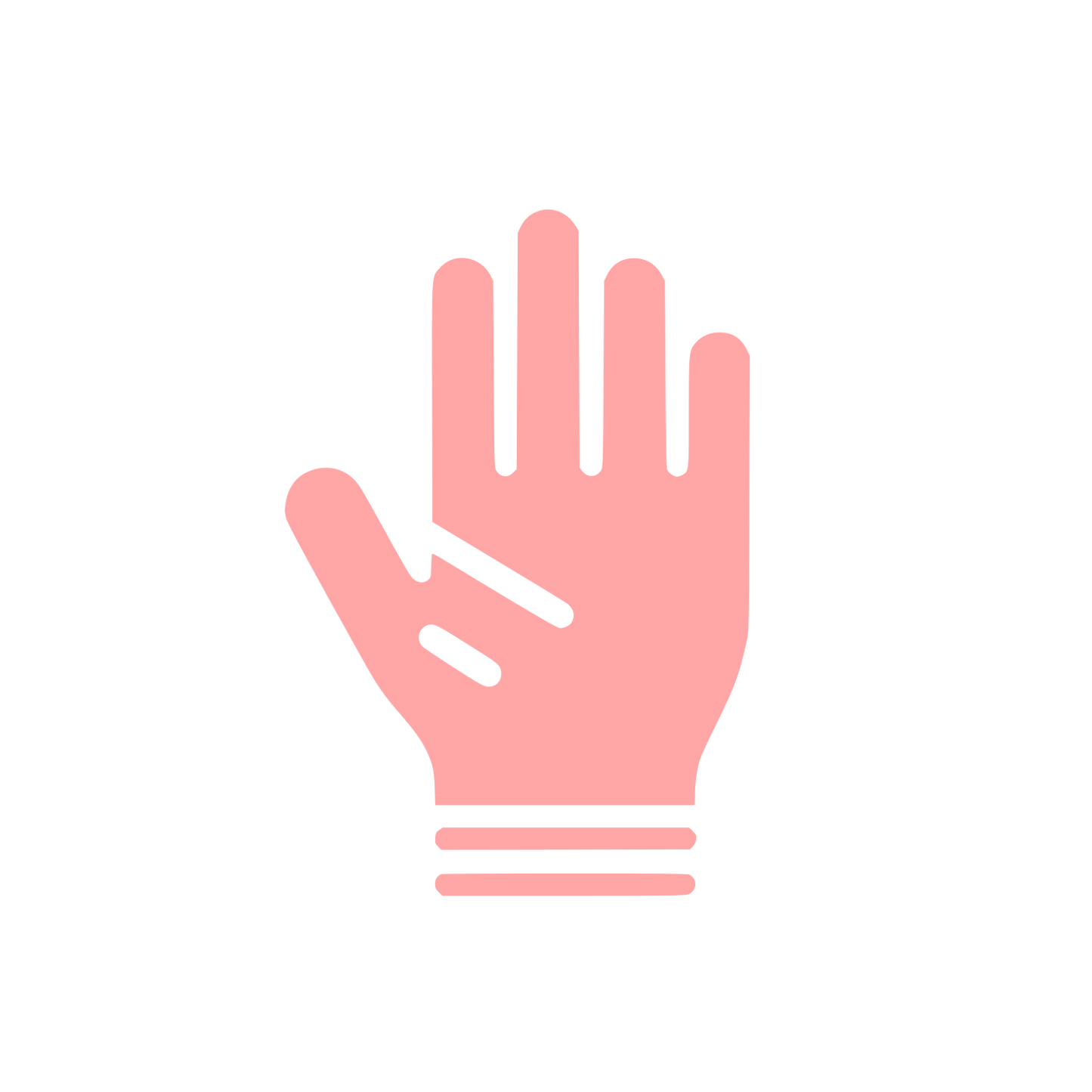Hand Symbol Logo #ffa6a6
