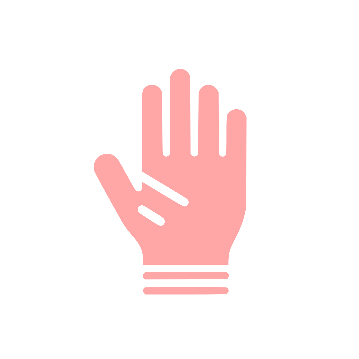 Hand Symbol Logo #ffa6a6