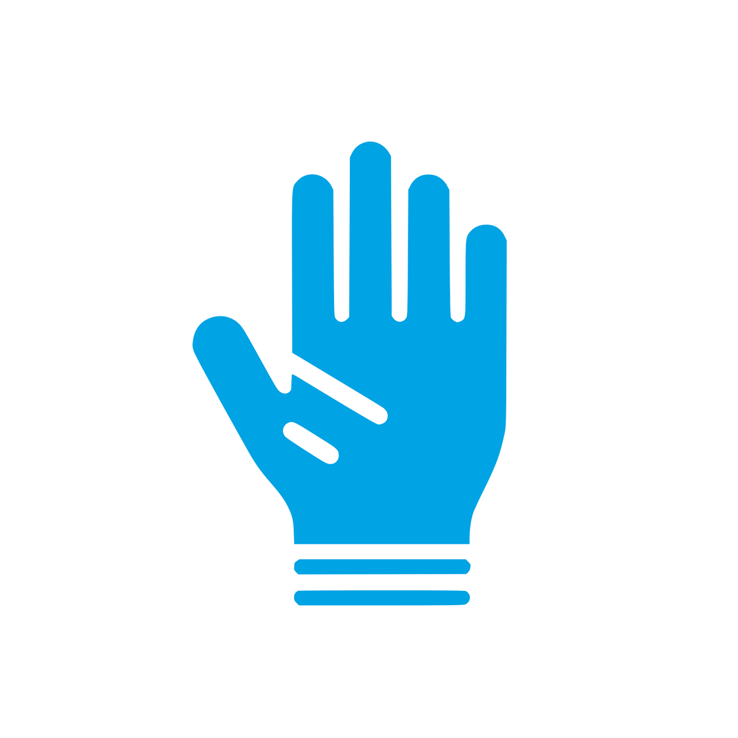 Hand Symbol Logo #00a3e4