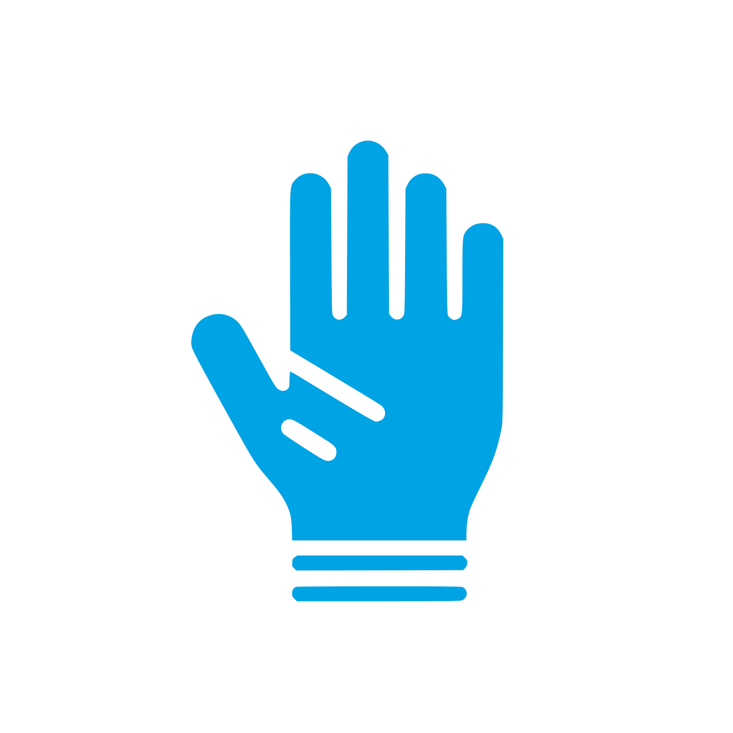 Hand Symbol Logo #00a3e4