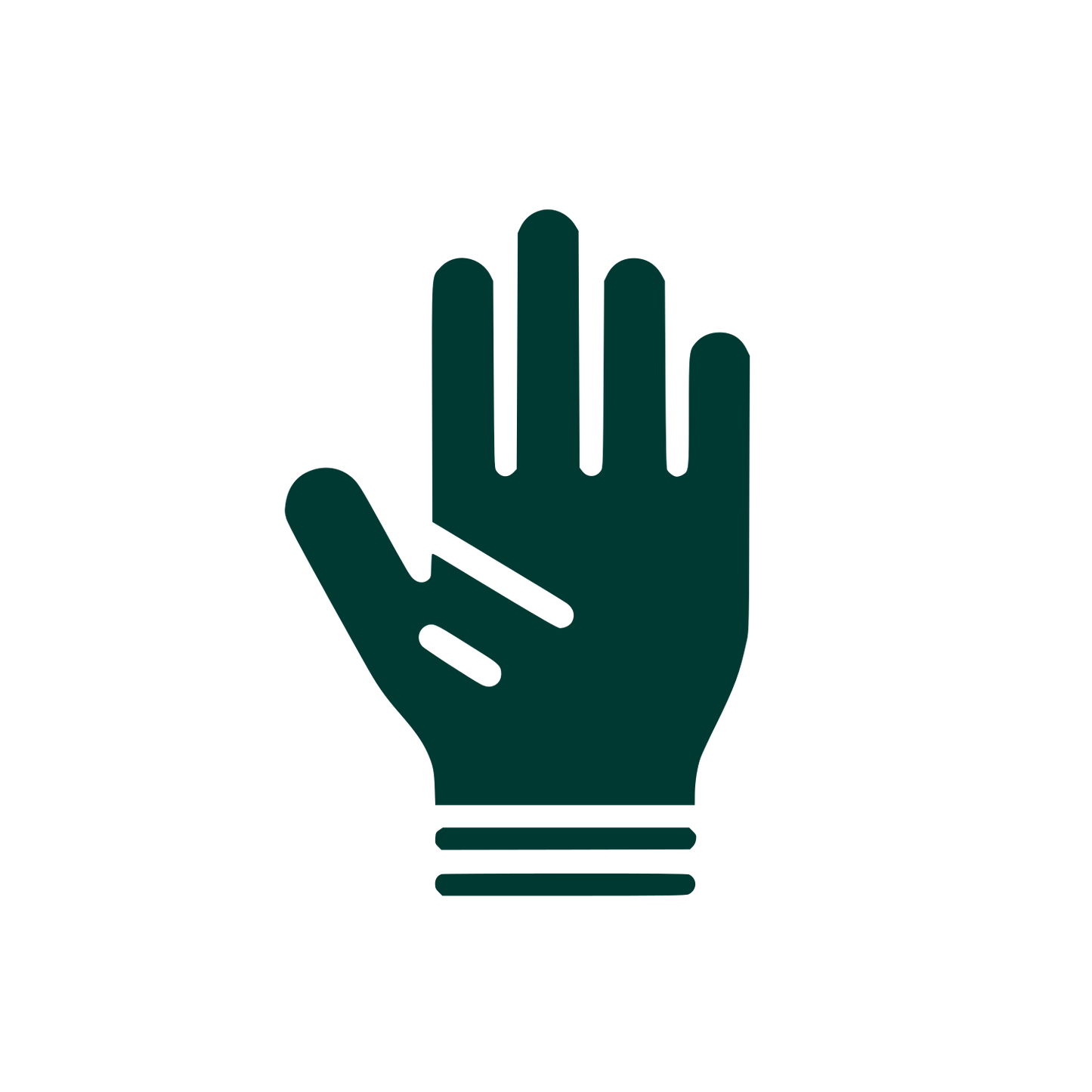 Hand Symbol Logo #003932
