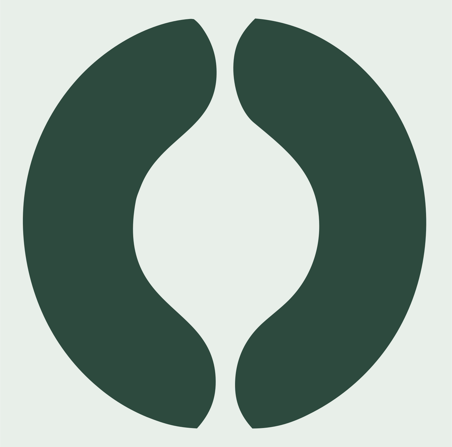 Split Coffee Bean Crest #e8efe9/#2d4a3e