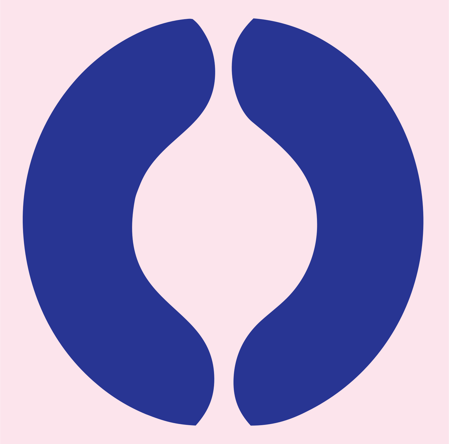 Split Coffee Bean Crest #fce4ec/#283593
