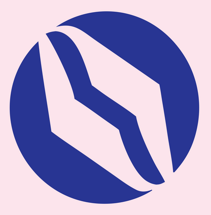 Circle Coffee Bean Icon #fce4ec/#283593