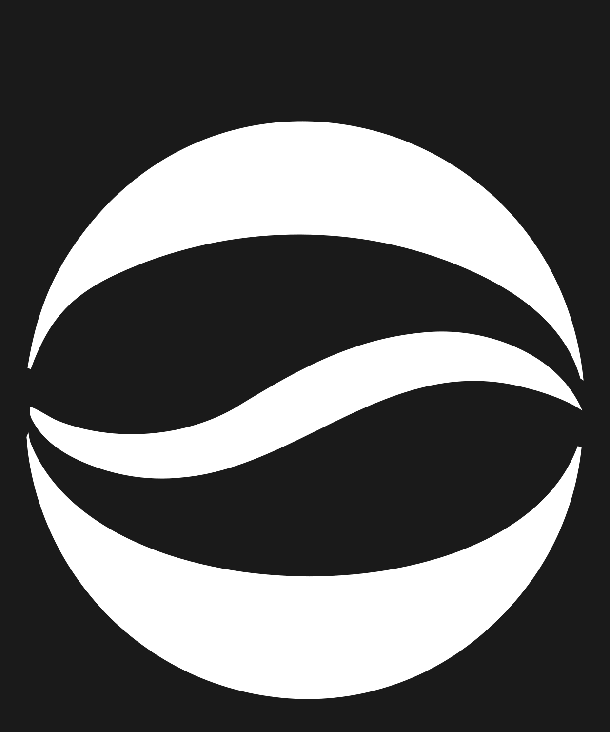 Wave Circle Bean Mark #1a1a1a/#ffffff