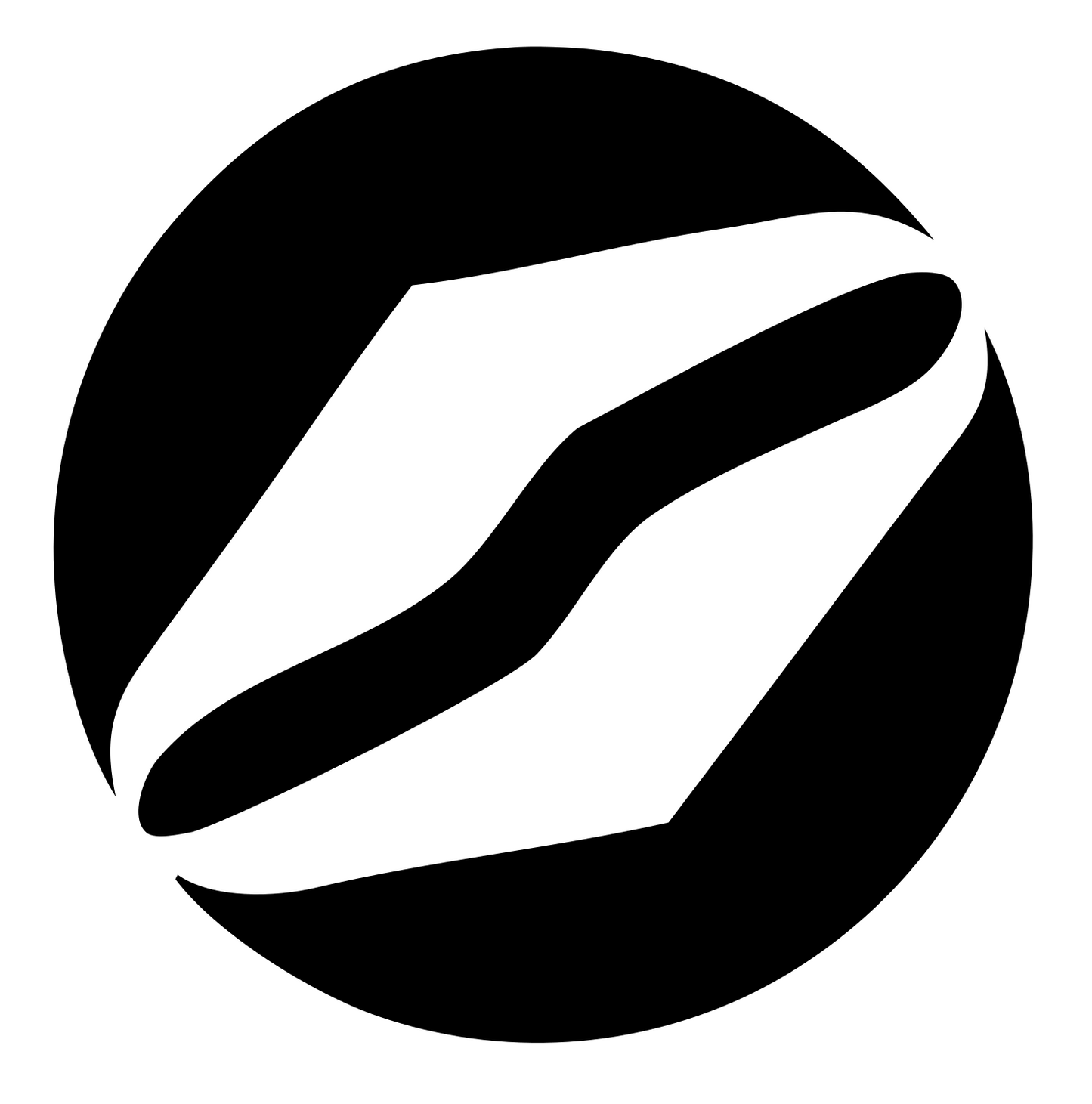 Coffee Bean Circle Mark #ffffff/#000000