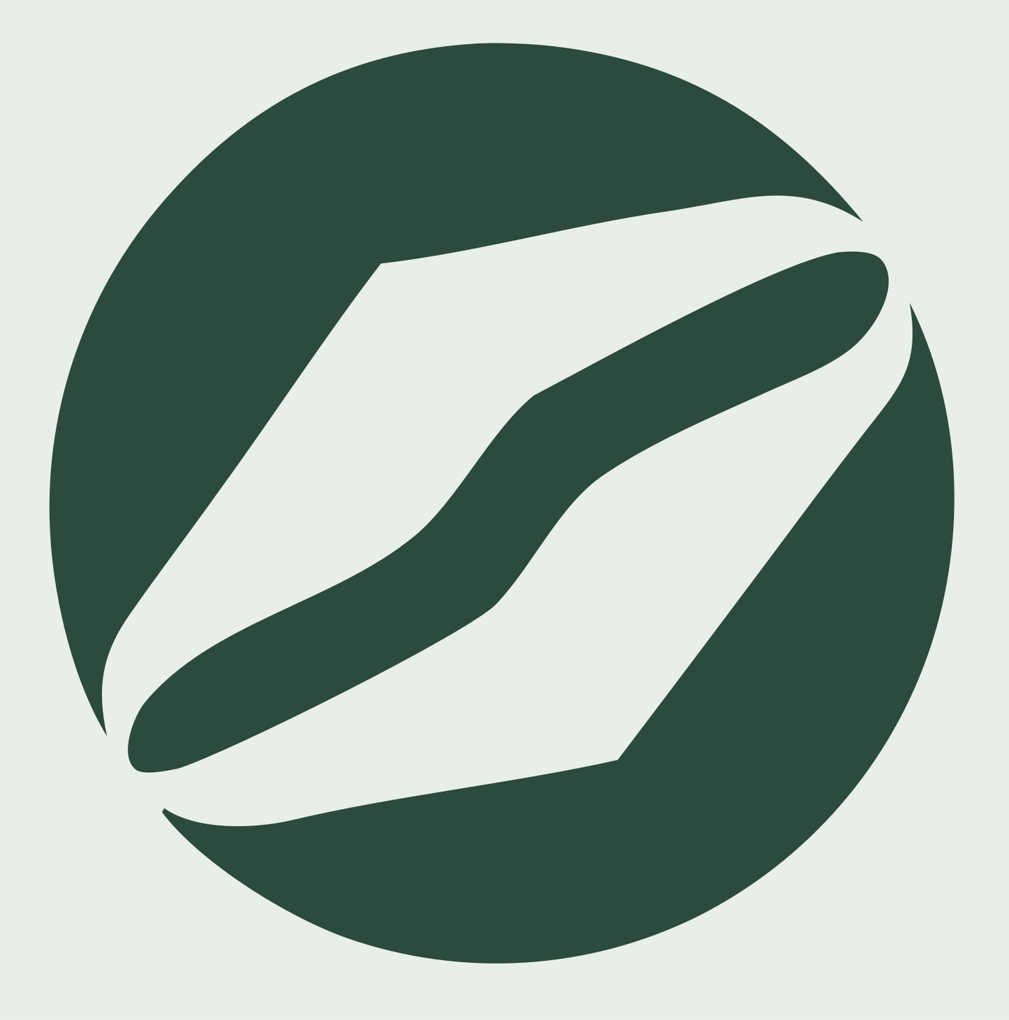 Coffee Bean Circle Mark #e8efe9/#2d4a3e