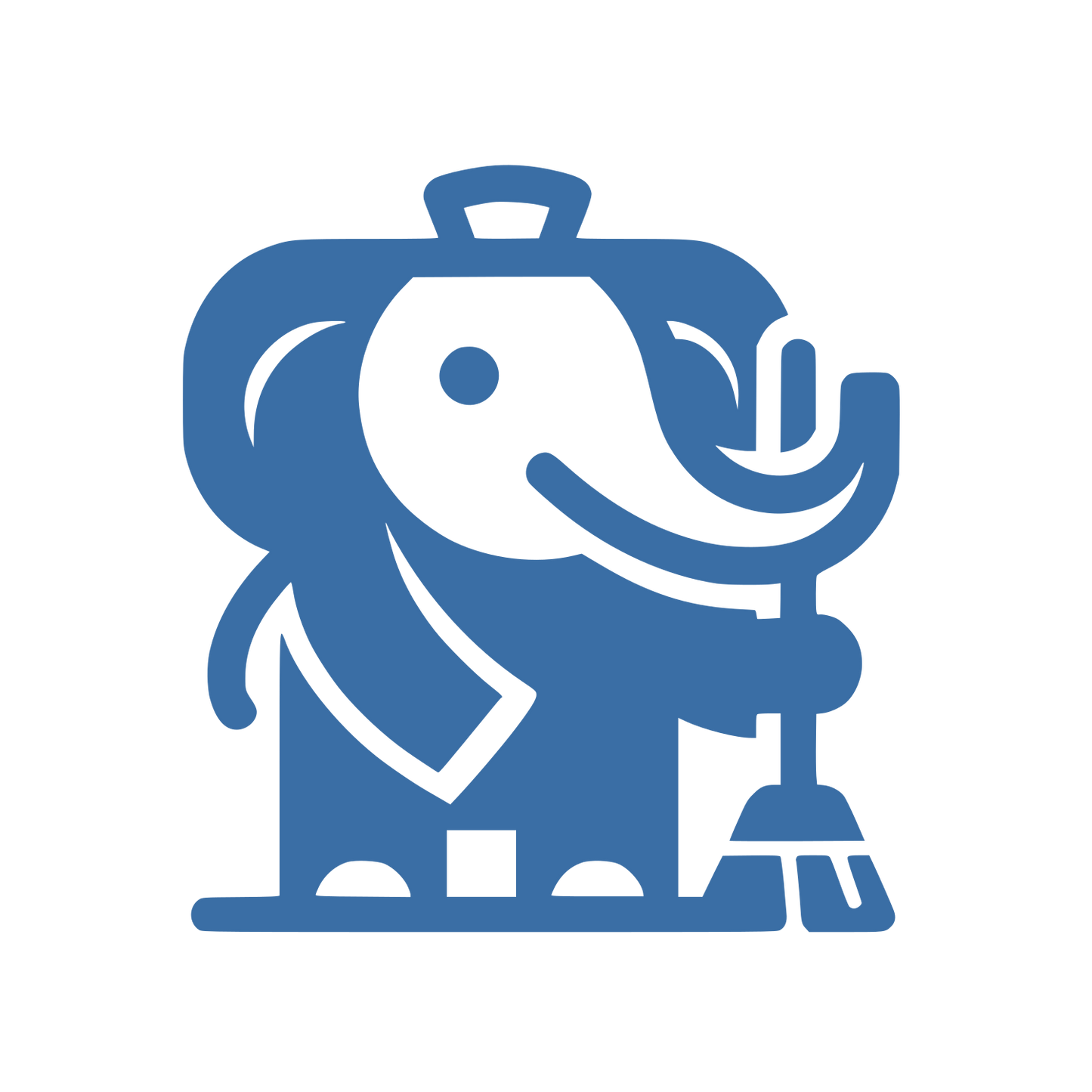 Cartoon Elephant in Suit Logo #3A6EA5