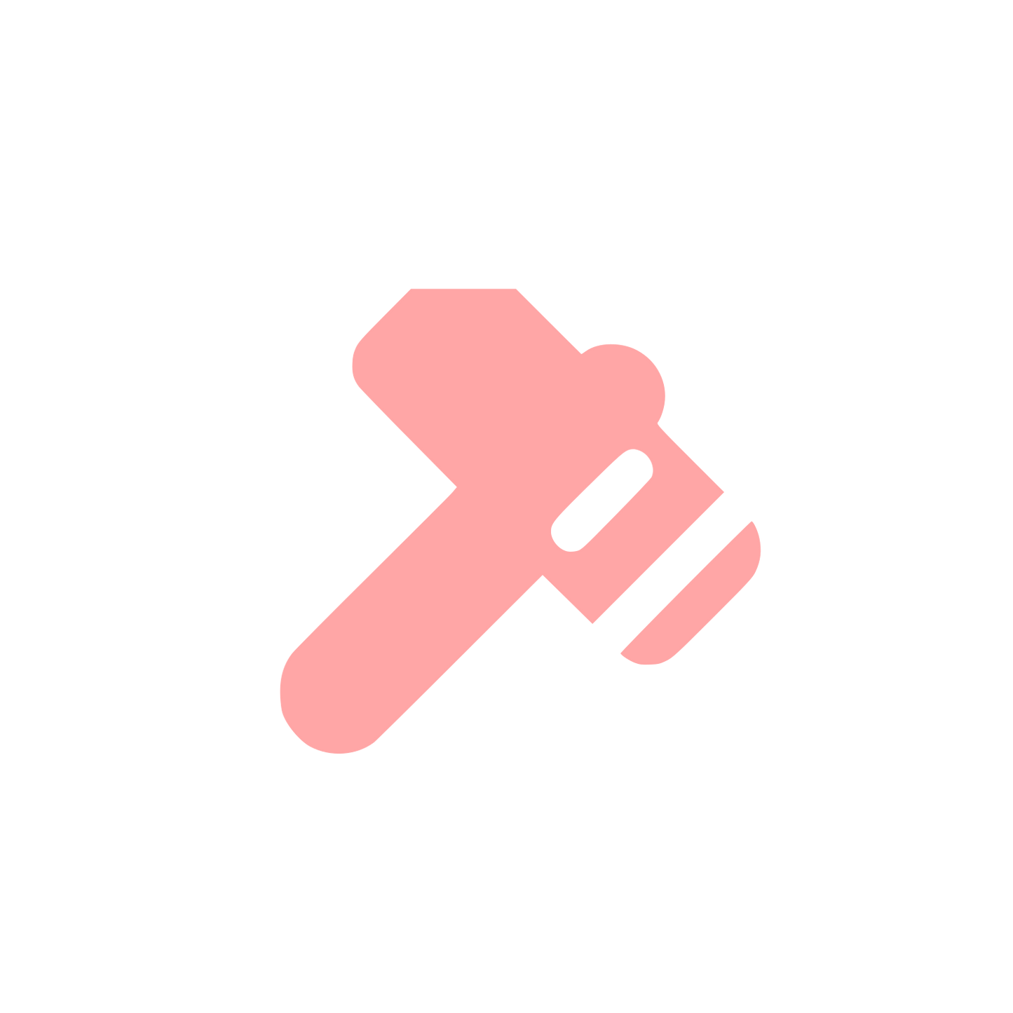 Hammer Silhouette Logo #ffa6a6