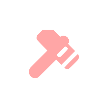 Hammer Silhouette Logo #ffa6a6