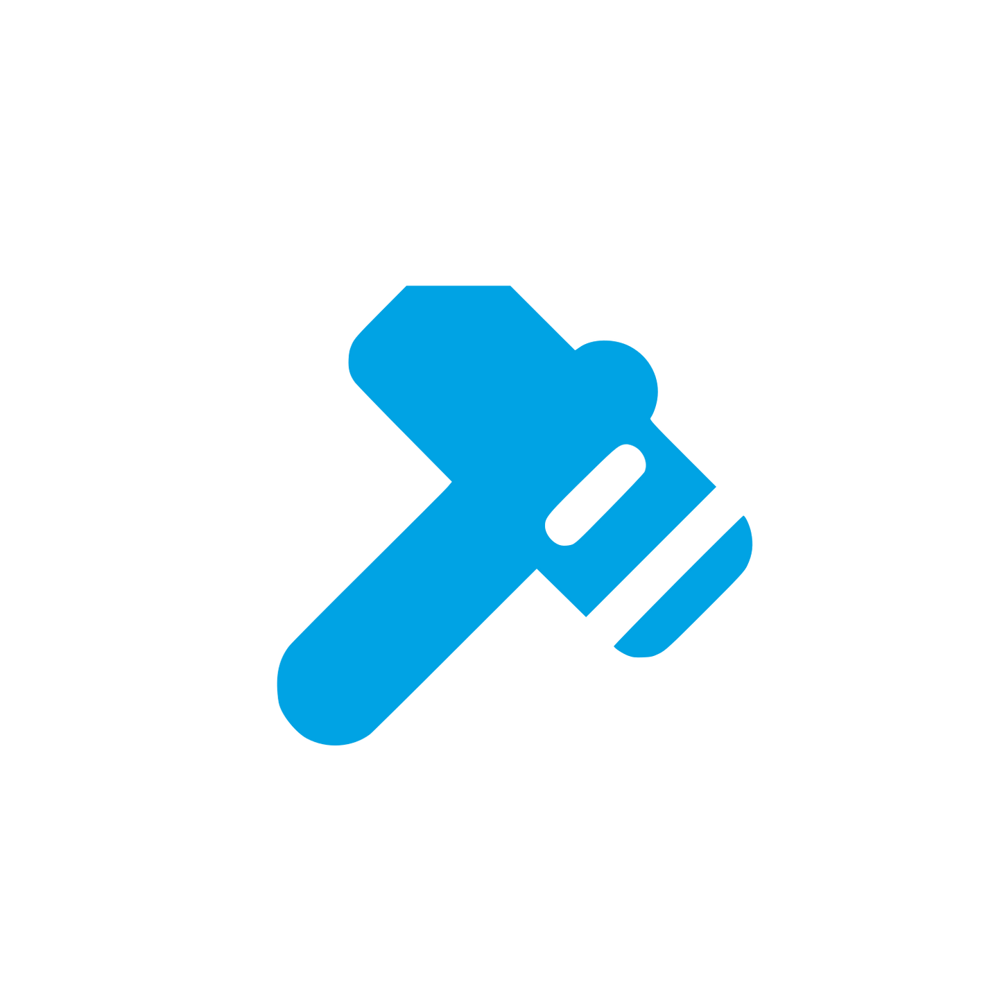 Hammer Silhouette Logo #00a3e4