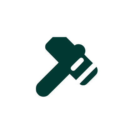 Hammer Silhouette Logo #003932