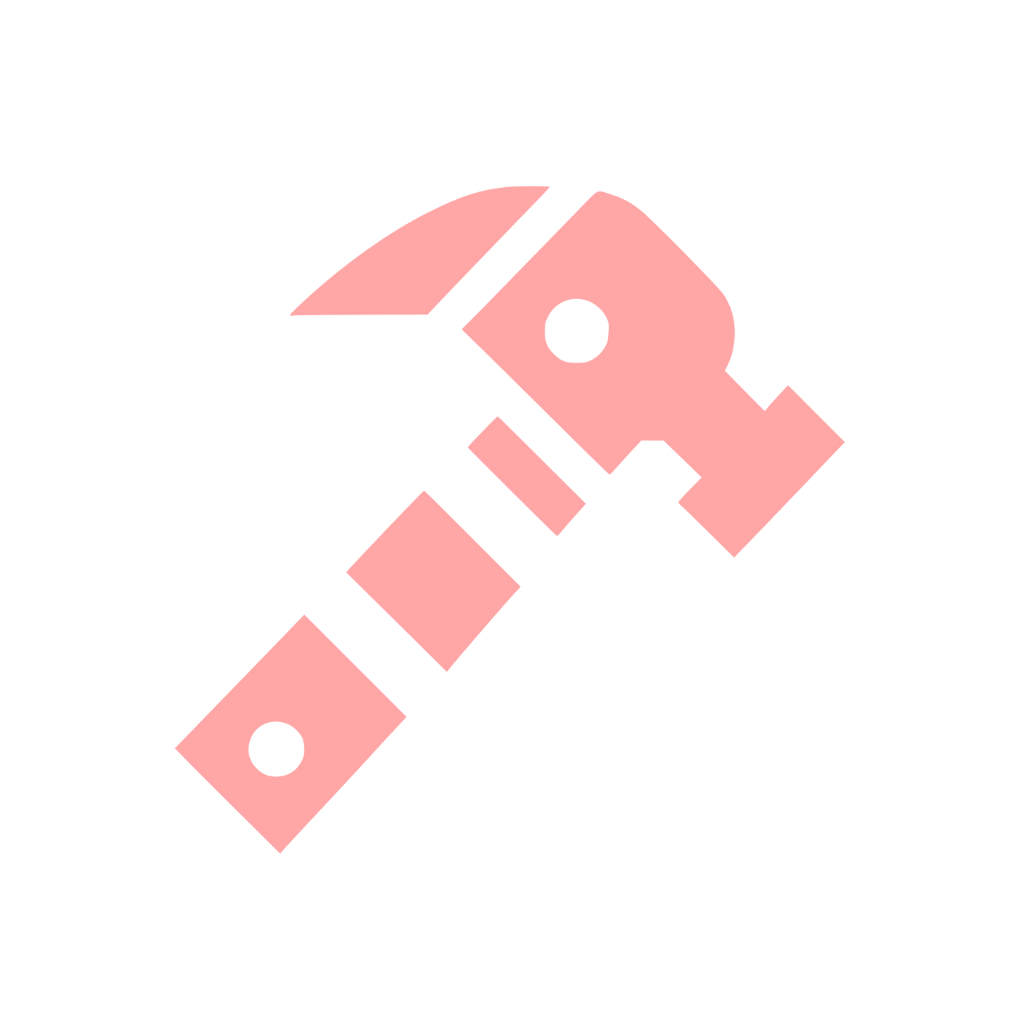 Hammer Silhouette Logo #ffa6a6