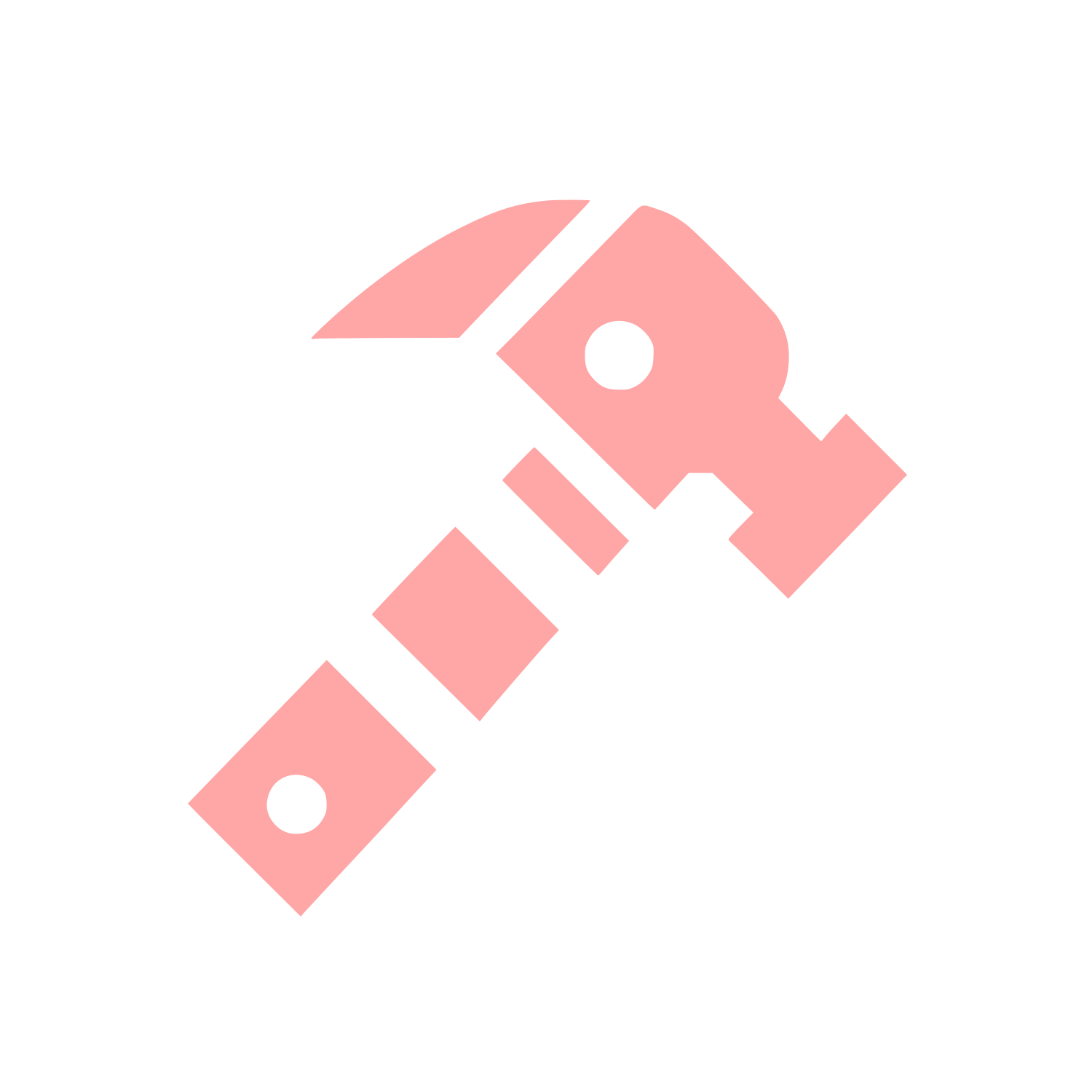 Hammer Silhouette Logo #ffa6a6