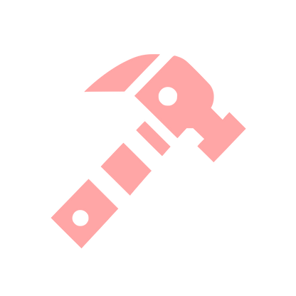 Hammer Silhouette Logo #ffa6a6