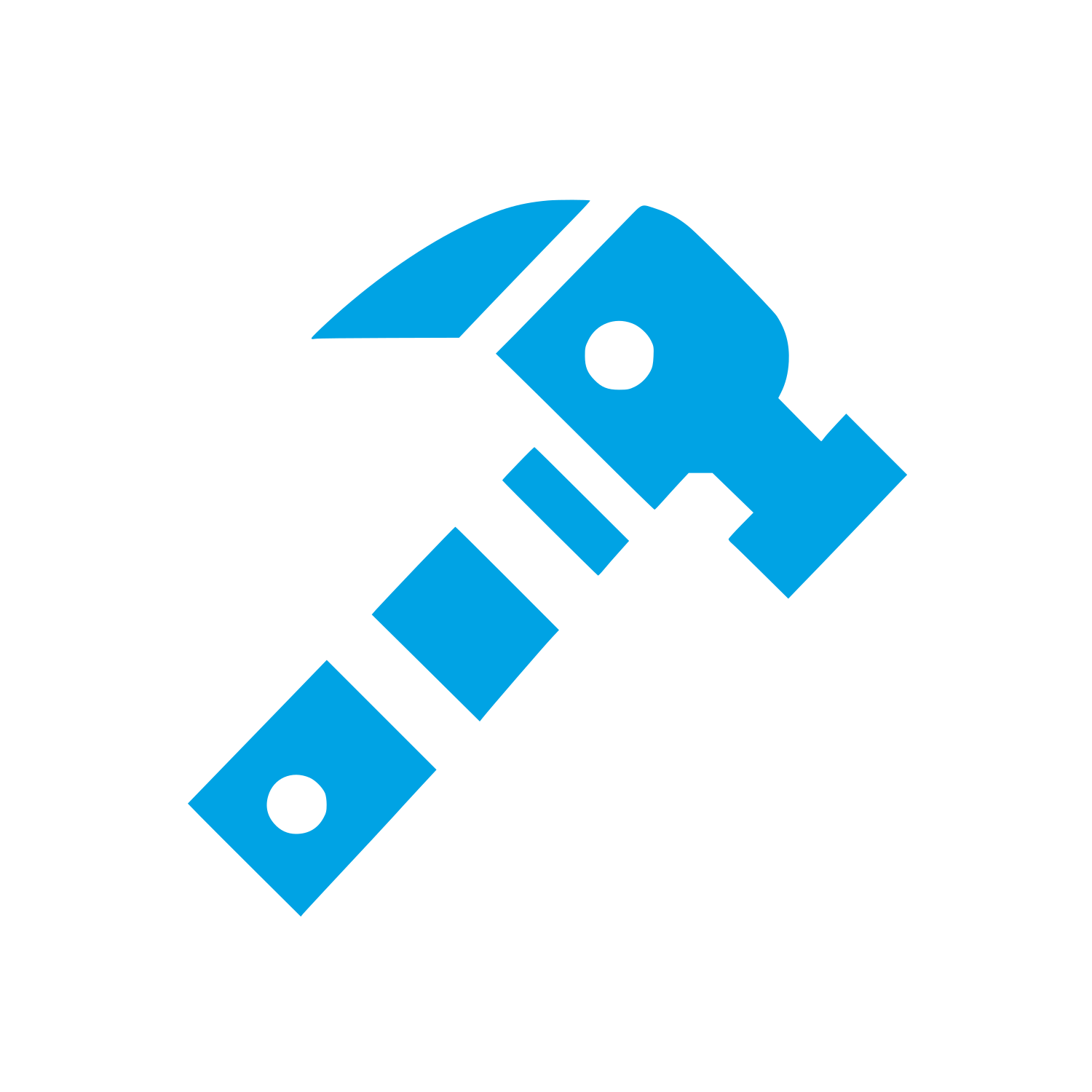 Hammer Silhouette Logo #00a3e4