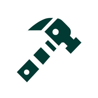 Hammer Silhouette Logo #003932
