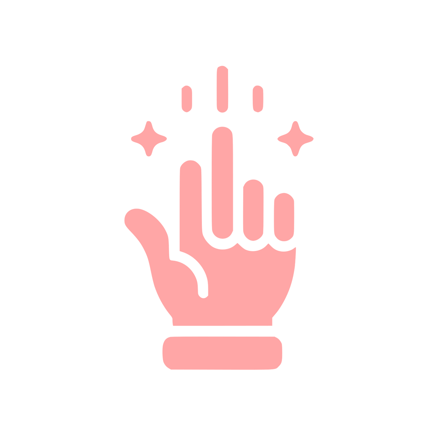Interactive Hand Logo #ffa6a6