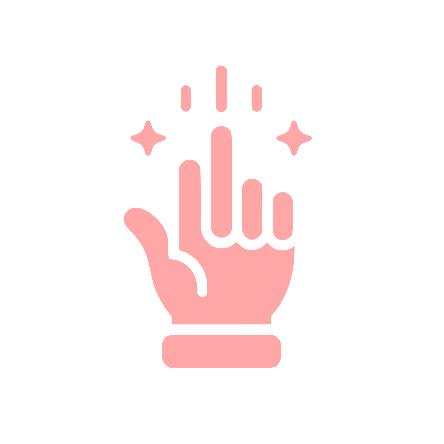 Interactive Hand Logo #ffa6a6
