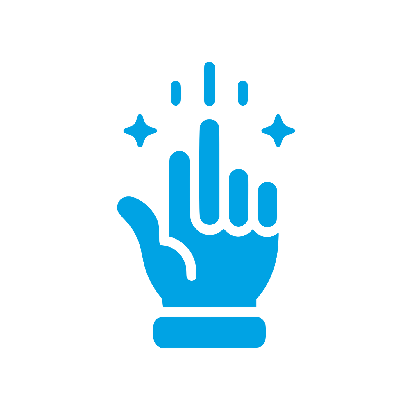Interactive Hand Logo #00a3e4