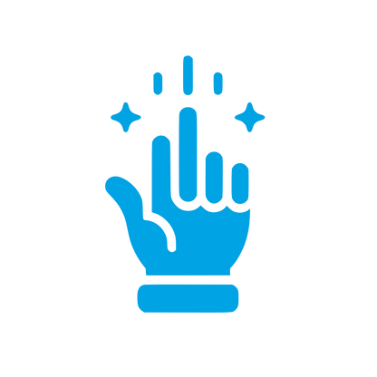 Interactive Hand Logo #00a3e4