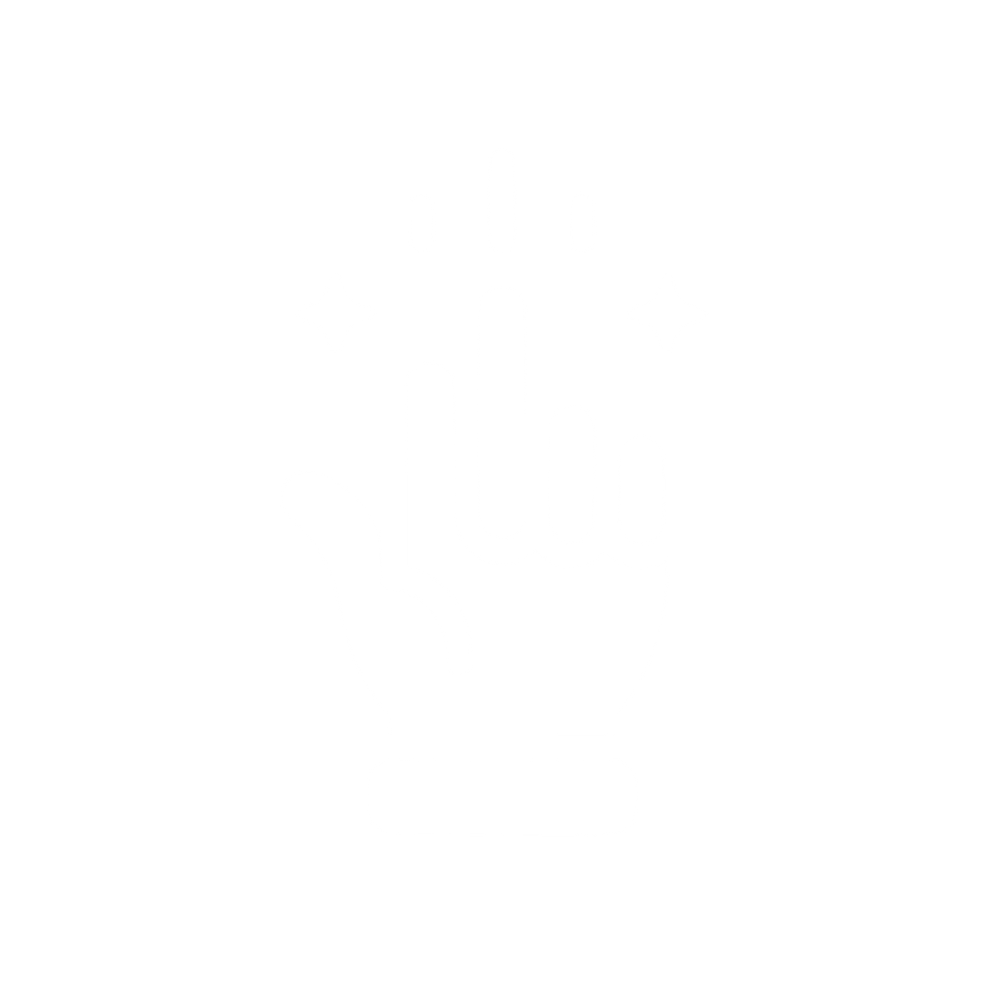 Interactive Hand Logo #ffffff
