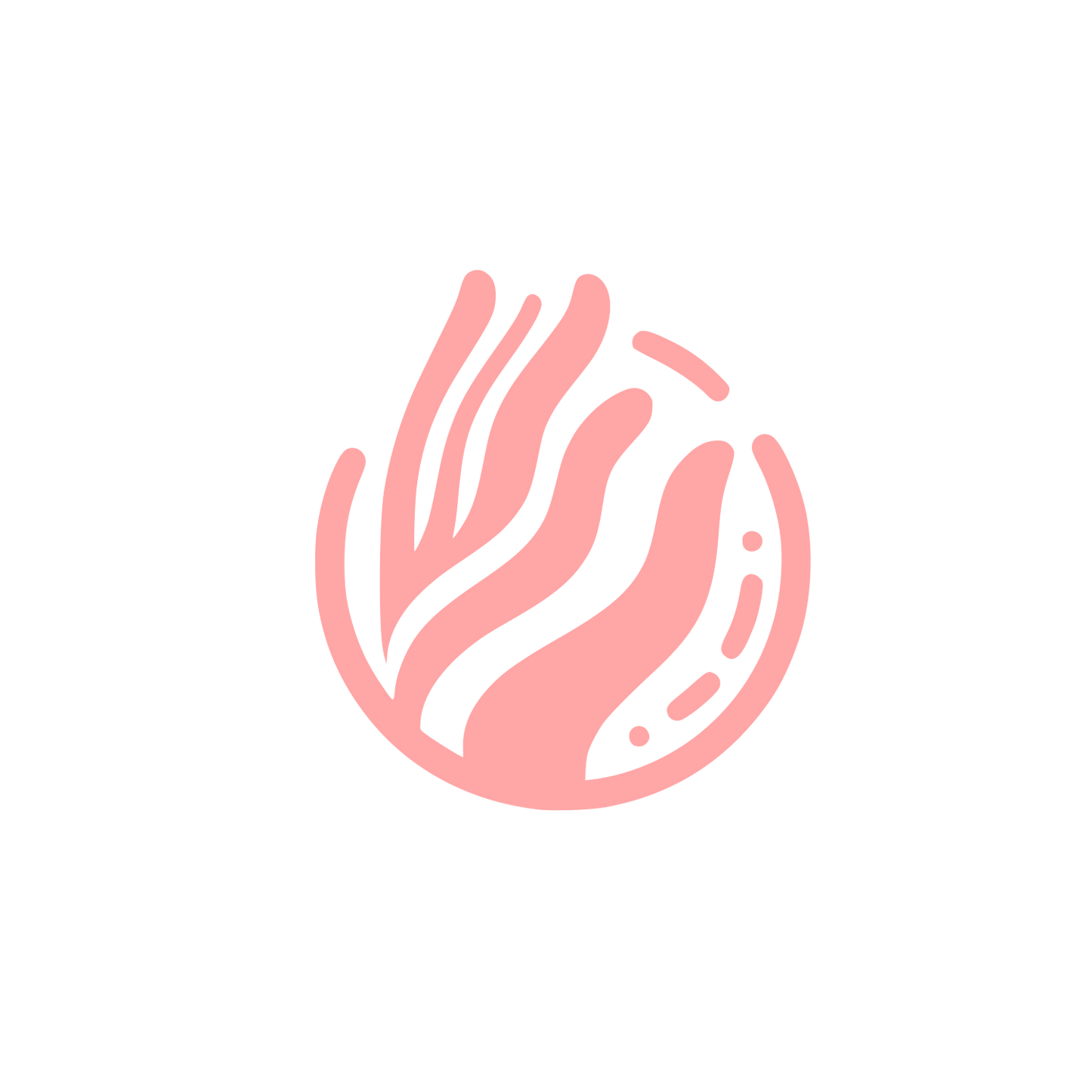 Wave Hand Logo #ffa6a6