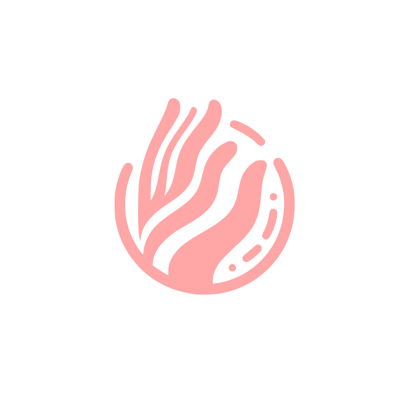Wave Hand Logo #ffa6a6