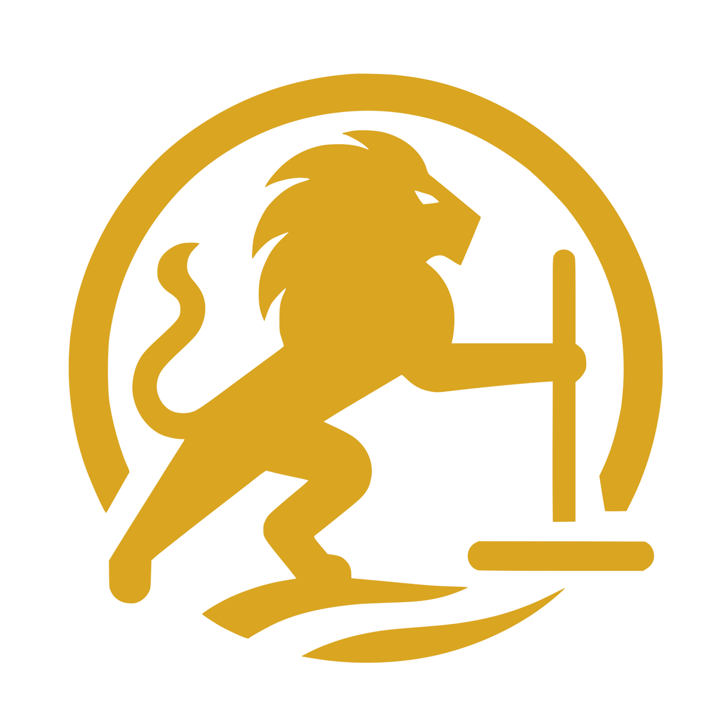 Lion with Staff Logo #DAA520