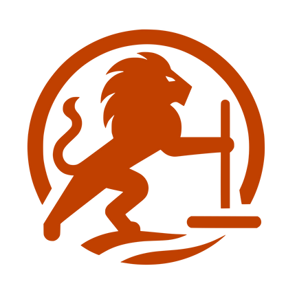 Lion with Staff Logo #C04000