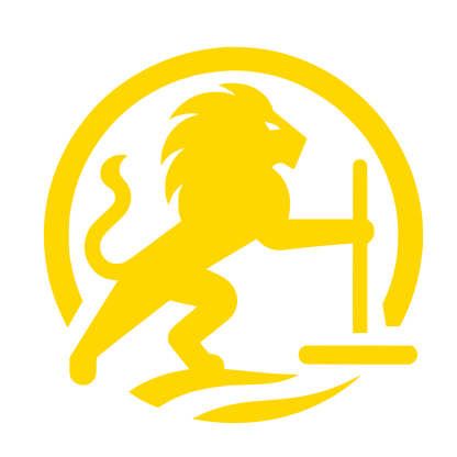 Lion with Staff Logo #FFD700
