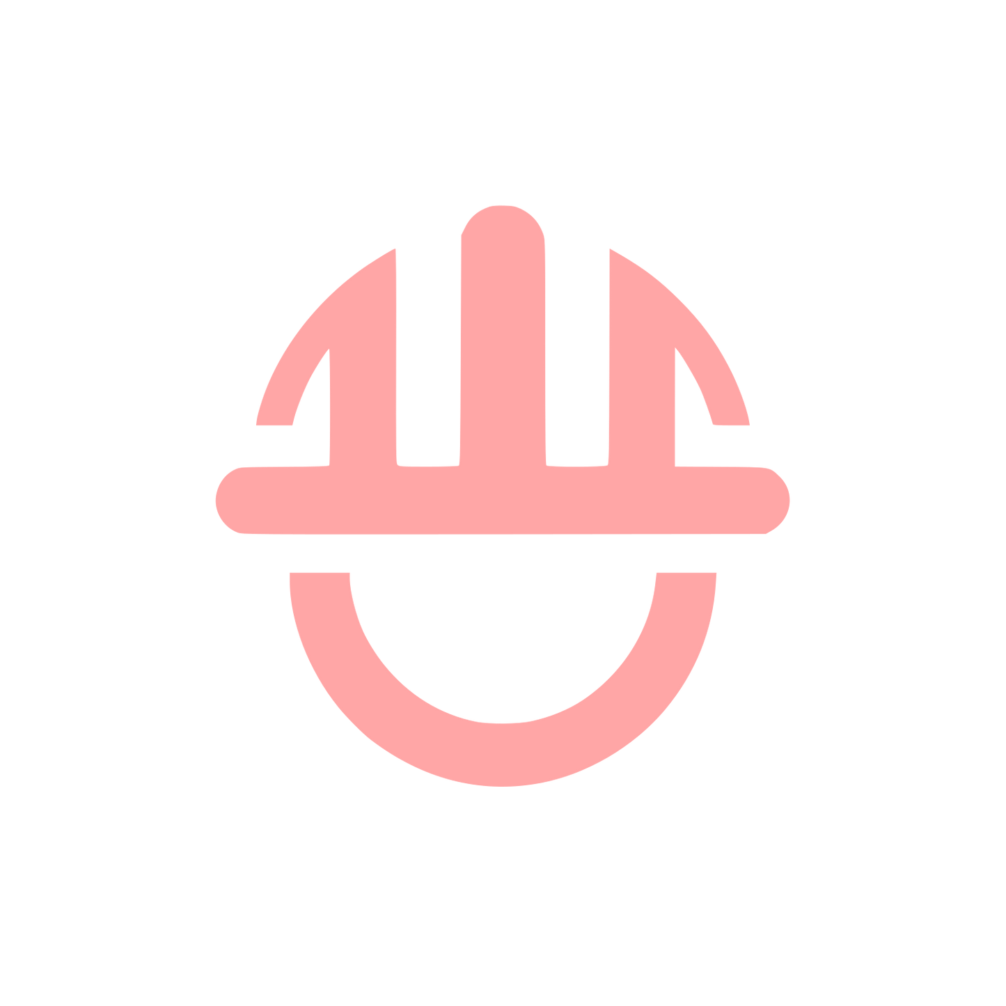 Hardhat Semicircle Logo #ffa6a6