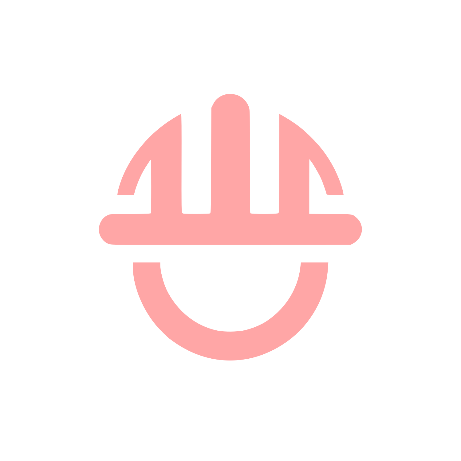 Hardhat Semicircle Logo #ffa6a6